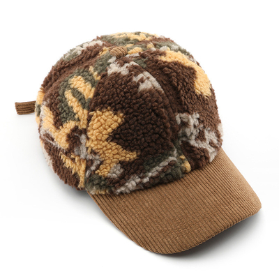 Autunno Inverno Uomini E Donne Caldo Spesso Camuffamento Corduroy Baseball Cap Custom Adulto Inverno Lana Moda Baseball Caps Caps