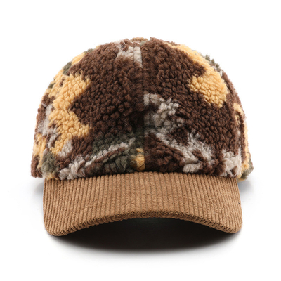 Autunno Inverno Uomini E Donne Caldo Spesso Camuffamento Corduroy Baseball Cap Custom Adulto Inverno Lana Moda Baseball Caps Caps