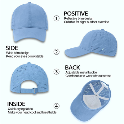 Poliestere di cotone di alta qualità 6 pannelli sport veloce asciutto cappello da baseball camionista regolabile cappello da baseball snapback