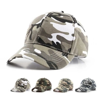 Camo regolabile Cappuccio da baseball maschile Logo camuffamento Cappelli da baseball tattici a 6 pannelli