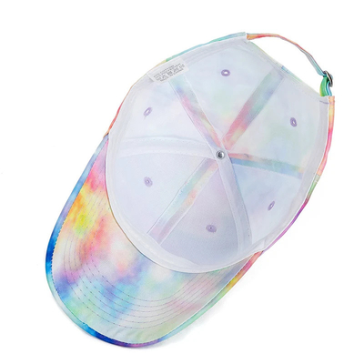 Custom Fashion Hip Hop 6 Panel Tie Dye Baseball Cap Cap High Crown Irregular Print Baseball Cap