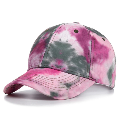 Custom Fashion Hip Hop 6 Panel Tie Dye Baseball Cap Cap High Crown Irregular Print Baseball Cap