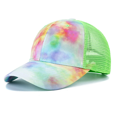 Custom Fashion Hip Hop 6 Panel Tie Dye Baseball Cap Cap High Crown Irregular Print Baseball Cap