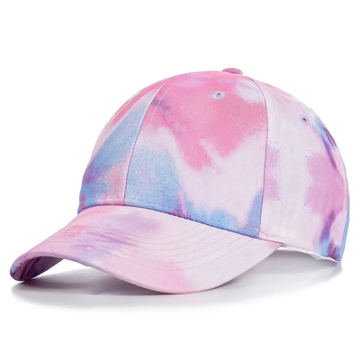 Custom Fashion Hip Hop 6 Panel Tie Dye Baseball Cap Cap High Crown Irregular Print Baseball Cap