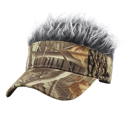 Nuovo stile maschile Capelli a punta Visore solare Cappelli da golf divertenti Parrucca colorata Pico regolabile Cappucci da baseball