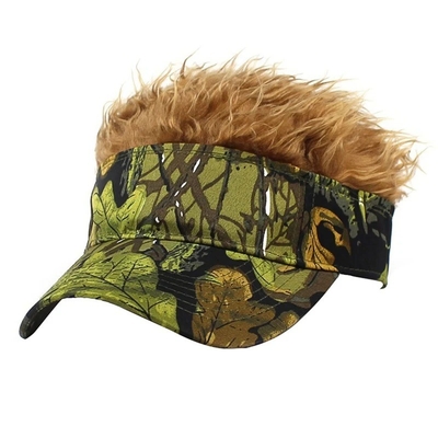 Nuovo stile maschile Capelli a punta Visore solare Cappelli da golf divertenti Parrucca colorata Pico regolabile Cappucci da baseball