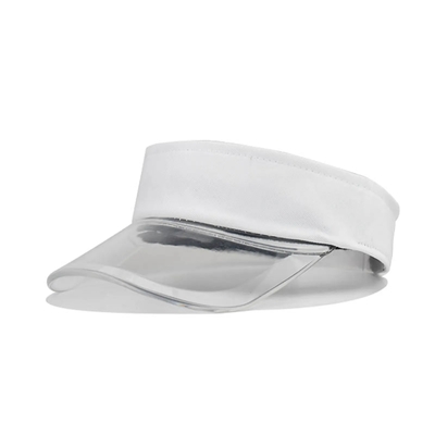 Cappello per ombrello da sole per esterni Visore personalizzato Logo estivo Visore solare Cappello visiore trasparente