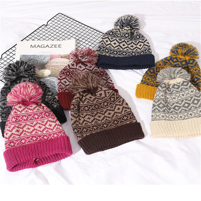Brand invernale pelliccia femminile Pom Pom Cap cappelli a maglia femminile cappello femminile spessa cappelli a maglia