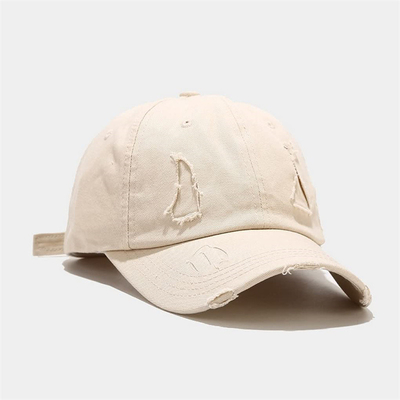 Cappello da baseball regolabile personalizzato, cappello da papà in bianco.