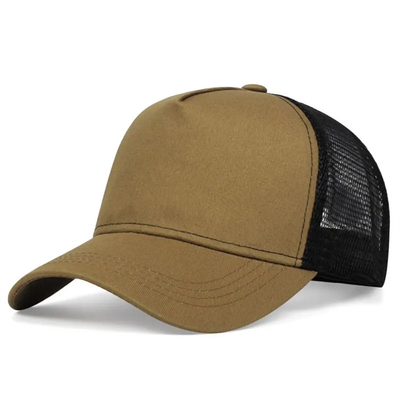 Cappelli da camion di alta qualità su misura a 5 pannelli, al dettaglio, con bordatura a maglia croccata