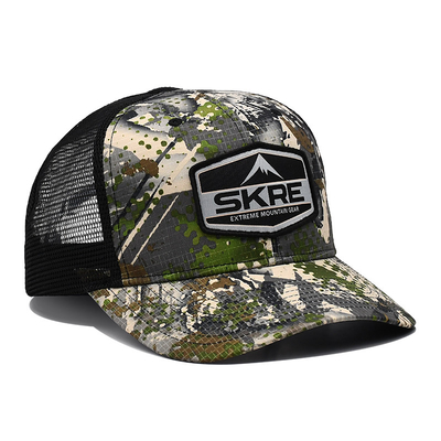 Logo personalizzato Retro reticolato Cappello da camionista all'ingrosso 6 pannelli Camuffamento Cappello da camionista personalizzato