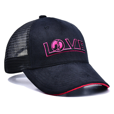 Sandwich Curved Brim 5 Panel Velvet Trucker Hat Wholesale Gorra Trucker Cap Logo personalizzato