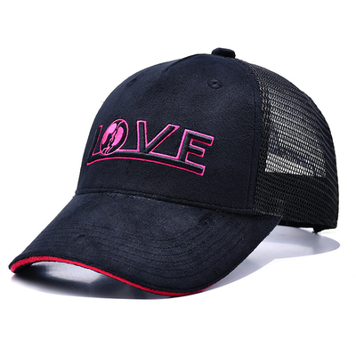 Sandwich Curved Brim 5 Panel Velvet Trucker Hat Wholesale Gorra Trucker Cap Logo personalizzato