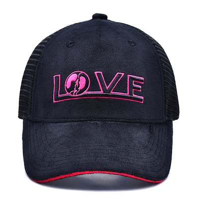 Sandwich Curved Brim 5 Panel Velvet Trucker Hat Wholesale Gorra Trucker Cap Logo personalizzato