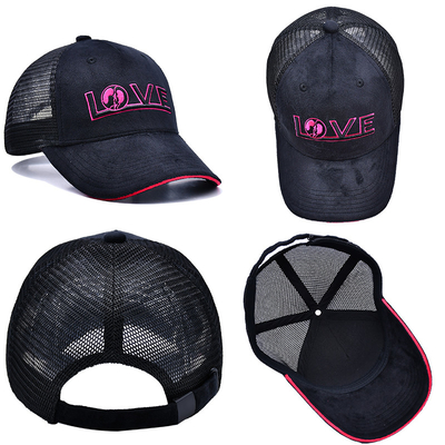 Sandwich Curved Brim 5 Panel Velvet Trucker Hat Wholesale Gorra Trucker Cap Logo personalizzato