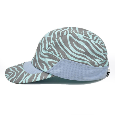 Cappello sportivo regolabile da baseball all'aperto leggero riflettente asciutto veloce 5 pannelli cappelli sportivi con schienale