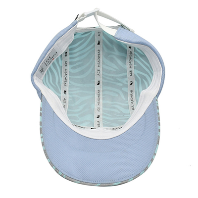 Cappello sportivo regolabile da baseball all'aperto leggero riflettente asciutto veloce 5 pannelli cappelli sportivi con schienale