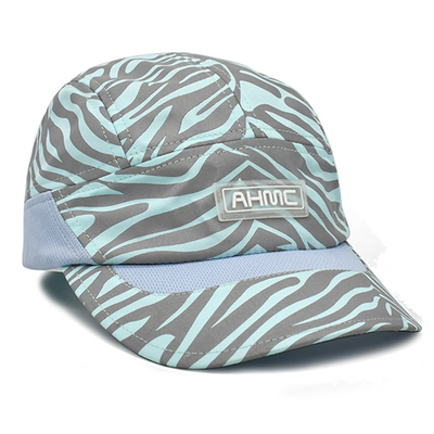 Cappello sportivo regolabile da baseball all'aperto leggero riflettente asciutto veloce 5 pannelli cappelli sportivi con schienale