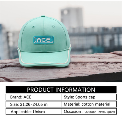 OEM Custom Ace Rubber Patch Pvc Logo Baseball Cap 6 Pannello Cappelli Sportivi Gorras