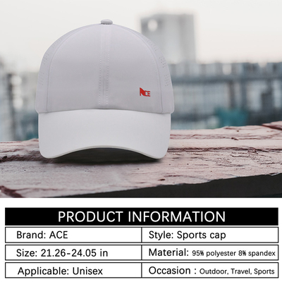 Cappello Ace Fabbricante Nuova tecnologia Nastro senza cuciture Stile Baseball Bianco Sport Cappelli da baseball