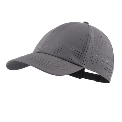 Ingrosso Custom 6 Panel Unisex Laser Perforato Impermeabile Baseball Golf Cap Hat Mesh Cappuccio Sport