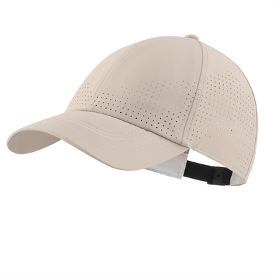 Ingrosso Custom 6 Panel Unisex Laser Perforato Impermeabile Baseball Golf Cap Hat Mesh Cappuccio Sport