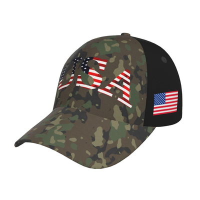 USA Flag Letters Tactical Camouflage Baseball Cap Classic Adjustable Papa Caps per Uomini Donne