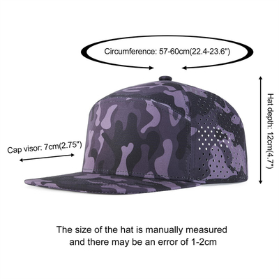 Cappello Snapback personalizzato Performance regolabile Laser Cut Hole Cappello Snapback perforato