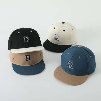 Alte qualità Bambini cotone Flat Brim Sport Cappello Letter ricamo Bambino Outdoor Snapback Cap