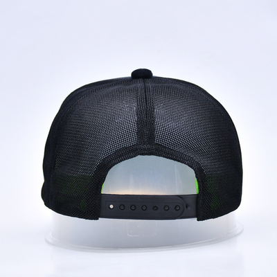 Cappello da camion suede ricamato di alto profilo Logo personalizzato 5 pannelli mesh Cappello da camion