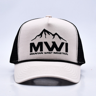High Profile 3D ricamo corda trucker cappello logo personalizzato reticolato retro trucker cappello