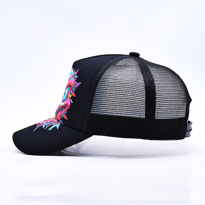 Logo personalizzato 5 pannello Trucker Cap Wholesale regolabile Snapback Trucker Cap Fornitore