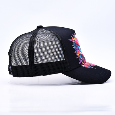Logo personalizzato 5 pannello Trucker Cap Wholesale regolabile Snapback Trucker Cap Fornitore