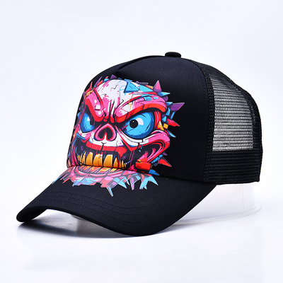 Logo personalizzato 5 pannello Trucker Cap Wholesale regolabile Snapback Trucker Cap Fornitore