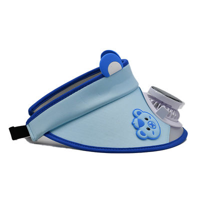 Cappello con ventola solare per bambini con orsetto coreano carino all'ingrosso, personalizzato, per esterni, per ragazzi e ragazze, parasole, cartone animato, tesa larga, cappello con visiera