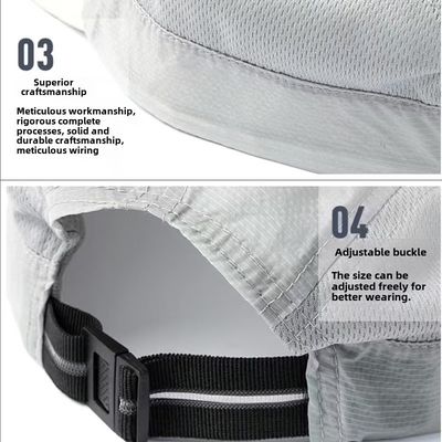 Cappuccio sportivo regolabile non strutturato, cappuccio da corsa leggero personalizzato per uomini e donne