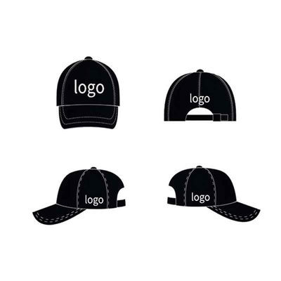 Cappello da baseball nero con logo personalizzato all'ingrosso, lavaggio acido, cotone vintage, regolabile, denim, sport, lavato
