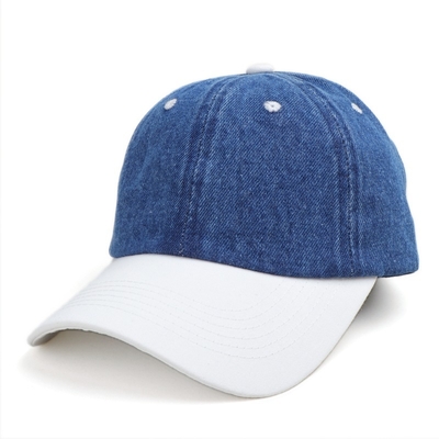 Cappello da baseball nero con logo personalizzato all'ingrosso, lavaggio acido, cotone vintage, regolabile, denim, sport, lavato