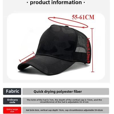 Cappello da baseball semplice di grandi dimensioni per uomini donne Custom Design Trucker Mesh Cappello per grande grande testa di moda per lo sport Casual Scena