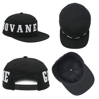 Cappello Snapback Hip Hop a tesa piatta a 6 pannelli di alta qualità Cappellino Snapback con ricamo 3D personalizzato Fornitore di cappellini Snapback