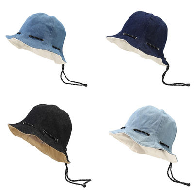 Cappello da pescatore in vendita all'ingrosso abbigliamento di primavera ed estate trasformato in borsa di cotone per adulti unisex cappelli da secchio semplici e reversibili