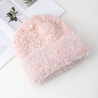 Custom Beanies with Logo Wholesale Winter Fur Material Beanie Hat Manufacturers