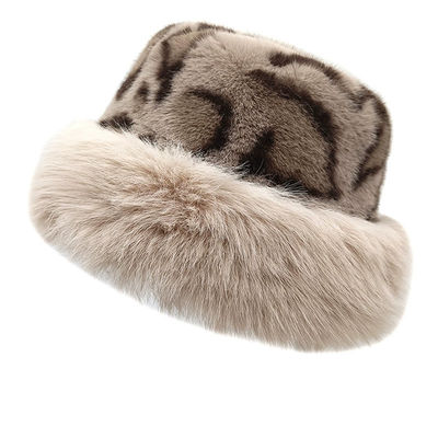 Winter Bucket Hat Women's Fashion Panama Warm Hats Female Vintage Faux Fur Fisherman Cap Hats For Women