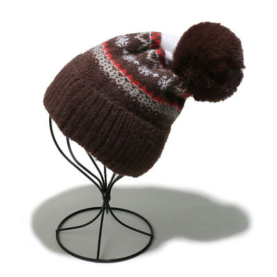 Cappello di lana Inverno Autunno Abbraccio Cappuccio Toque Calzino Testa Orologio Bohemian Geometric Fleece a maglia Ingrossato
