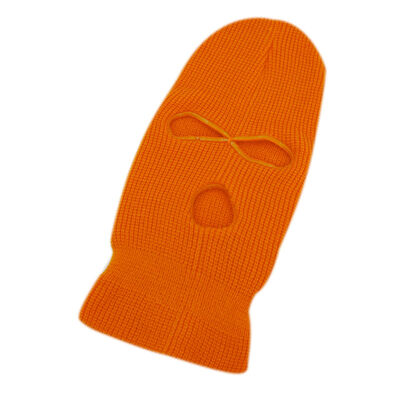 3-Hole Hat Knitted Full Face Ski Mask Winter Balaclava Warm Knitted Full Face Mask Outdoor Sports Halloween Gift