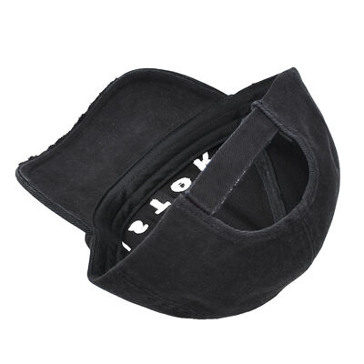 Cappuccio da baseball a 6 pannelli in cotone con cuciture rinforzate e cinghia regolabile