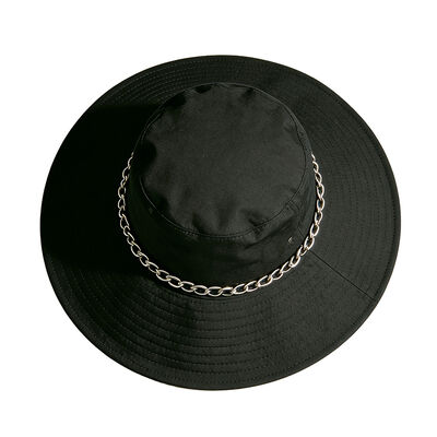 Cappello a secchiello da pescatore a tesa larga 100% cotone con logo personalizzato per protezione solare all'aperto