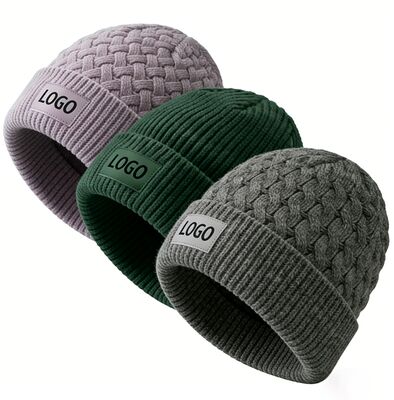 Colori personalizzabili Cappello da cappello unisex a maglia con cappello per adulti Circonferenza per il caldo invernale