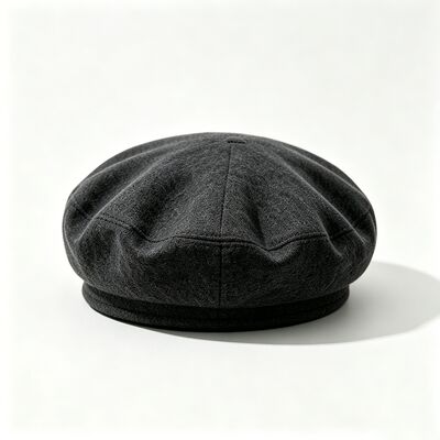 Classico berretto berretto grigio scuro con berretto imbottito in feltro Tessuto misto lana per comfort e durata Comodo cappello streetwear quotidiano