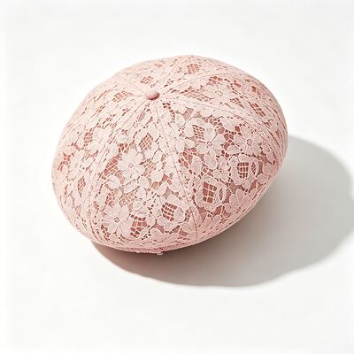 Vintage rosa pizzo beretta modello floreale beretta traspirante cappello con e elegante quotidiano & festa copricapo